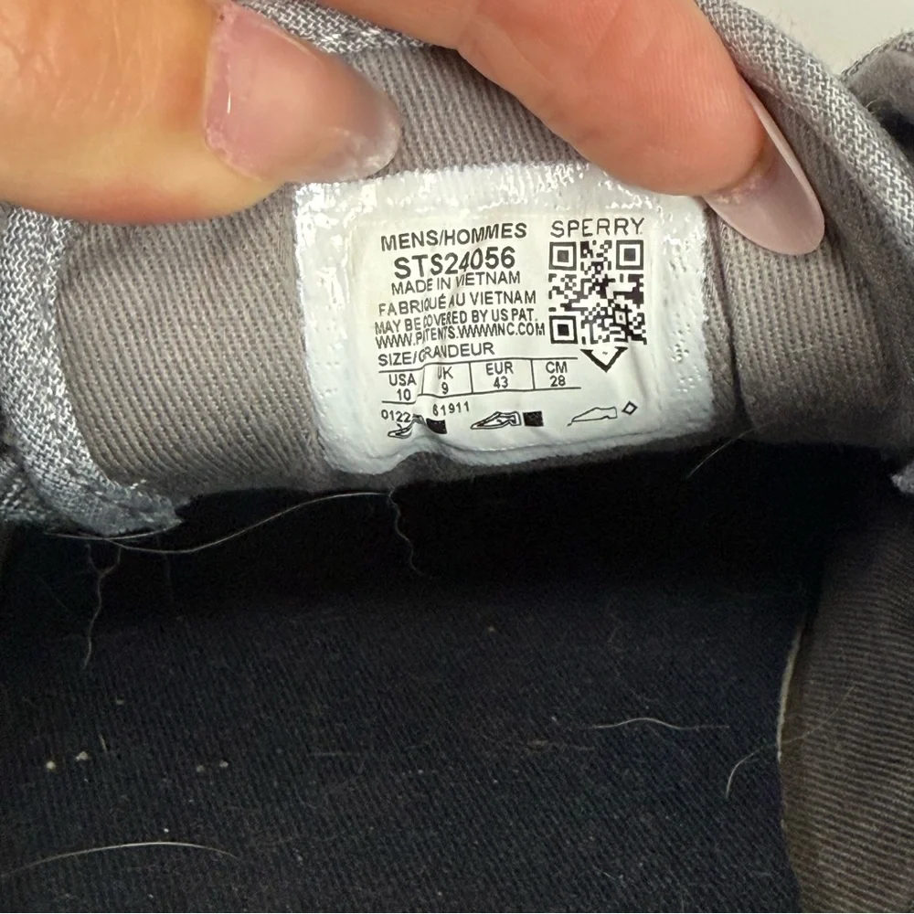 Sperry Top Sider Halyard CVO Linen Sneaker Men's Light Gray Size 10 - Picture 2 of 9